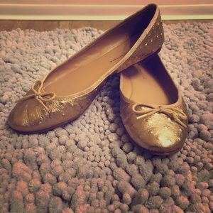 Banana Republic Gold Ballet Flats